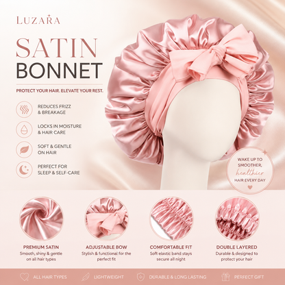 Satin Hair bonnet.